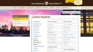 Current Students | Resources - Valparaiso University