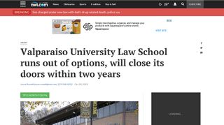 Valparaiso University Law School runs out of options, will close its ...