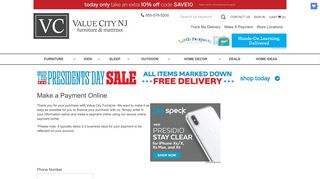Make a Payment Online | Value City Furniture | New Jersey, NJ, Staten ...