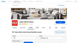 Working at Value City Furniture: 177 Reviews about Pay & Benefits ...