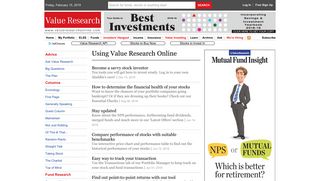 Using Value Research Online