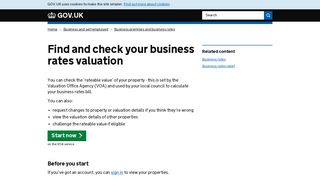 Find and check your business rates valuation - GOV.UK