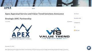 Apex Appraisal Service and Value Trend Solutions Announce ...