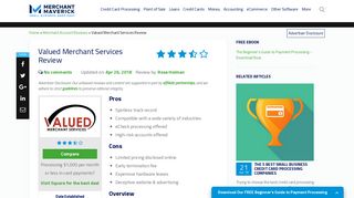 Valued Merchant Services Review 2019 | Reviews & Ratings