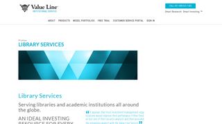Library Services | Value Line