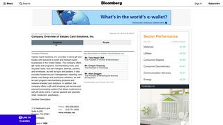 Valutec Card Solutions, Inc.: Private Company Information - Bloomberg