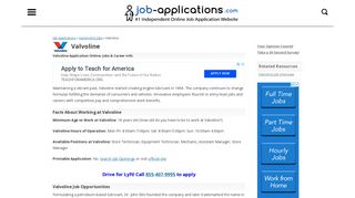 Valvoline Application, Jobs & Careers Online - Job-Applications.com