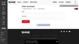 User account | Team Valvoline