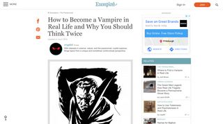How to Become a Vampire in Real Life and Why You Should Think ...