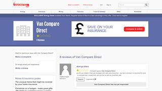Van Compare Direct Complaints, Reviews and Comparison