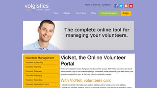 VicNet - Online Volunteer Portal | Volgistics