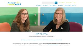 How to Apply | Healthcare Jobs | Vancouver Coastal Health
