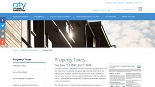 Property Taxes | City of North Vancouver