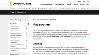Registration - University of Idaho