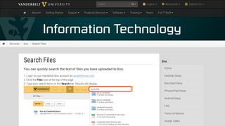 Search Files | box | Services | Vanderbilt IT | Vanderbilt University