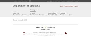 Conferences & CME - Department of Medicine - Vanderbilt University