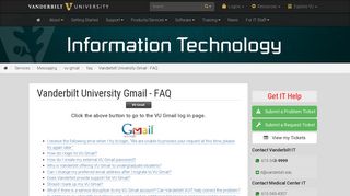 faq | vu-gmail | Messaging | Services | Vanderbilt IT | Vanderbilt ...