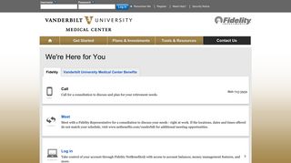 Contact Us - Vanderbilt University Medical Center - Fidelity Investments
