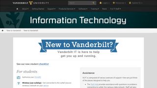 New to Vanderbilt | Vanderbilt IT | Vanderbilt University