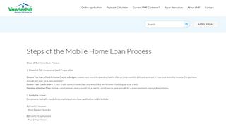 Steps of the Home Loan Process | Vanderbilt Mortgage and Finance, Inc.