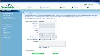 Customer Service | Contact Information | Vanderbilt Mortgage and ...