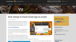 Note change to Oracle Cloud sign-on screen | Vanderbilt News ...