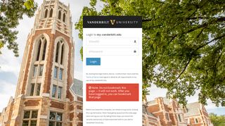 Login to my.vanderbilt.edu | Vanderbilt University