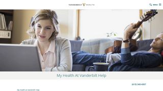 My Health At Vanderbilt Help - Vanderbilt Health Nashville, TN