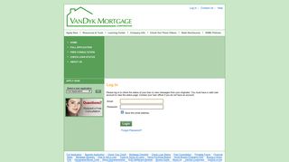 VanDyk Mortgage Corporation : Login