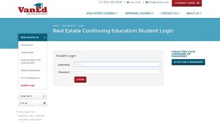 Real Estate Continuing Education Student Login | VanEd
