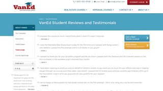 Texas Online Real Estate School Student Testimonials | VanEd