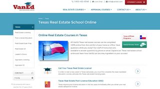 VanEd Texas: Texas Real Estate License School Online