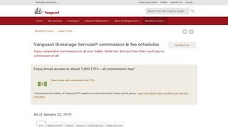 Brokerage fees & commissions: ETFs, mutual funds & more | Vanguard