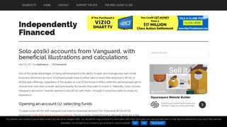 Solo 401(k) accounts from Vanguard, with beneficial illustrations and ...