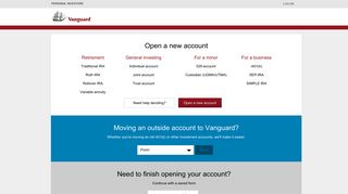 Open Account - Vanguard