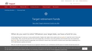 Target Retirement funds | Vanguard UK Investor