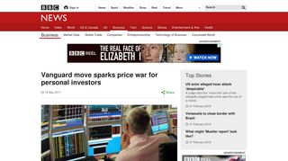 Vanguard move sparks price war for personal investors - BBC News