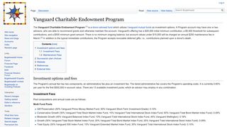 Vanguard Charitable Endowment Program - Bogleheads