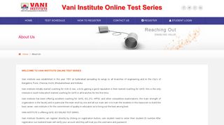 GATE,IES 2017 Online Test Series – Vani Institute
