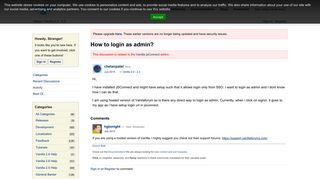 How to login as admin? — Vanilla Forums