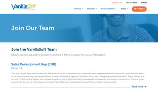 Join Our Team - VanillaSoft