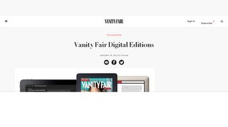 Vanity Fair Digital Editions | Vanity Fair