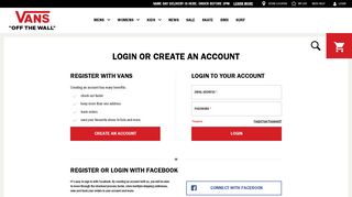 Login or Create an Account | Vans Australia