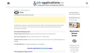Vans Application, Jobs & Careers Online - Job-Applications.com
