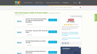 Vans UK Coupon Codes: Promo Codes, Deals and Printable Coupons ...