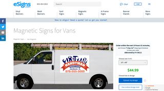 Magnetic Signs for Vans, from eSigns.com.