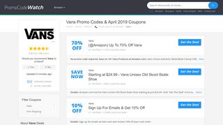 25% Off Vans Promo Codes | Top 2019 Coupons @PromoCodeWatch