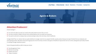 Agents & Brokers | Vantage Health Plan