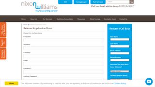 Referrer Application Form | Nixon Williams Accountancy