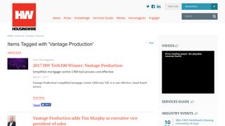 Vantage Production - HousingWire